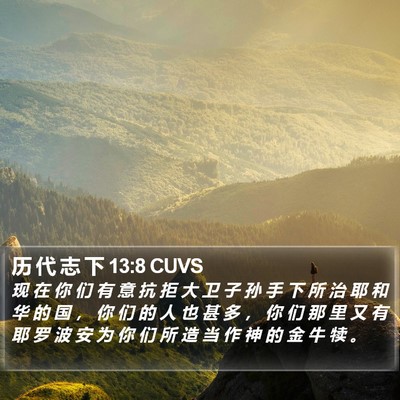 历 代 志 下 13:8 CUVS Bible Verse Image