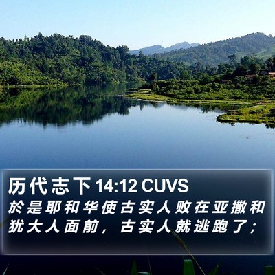 历 代 志 下 14:12 CUVS Bible Verse Image