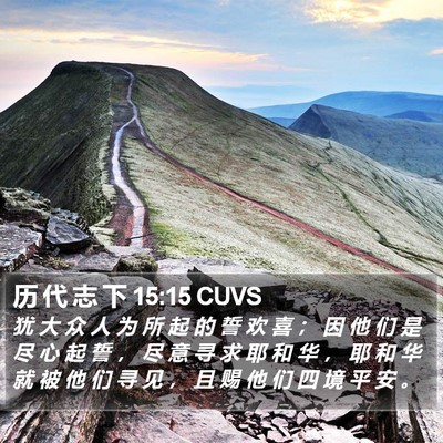 历 代 志 下 15:15 CUVS Bible Verse Image