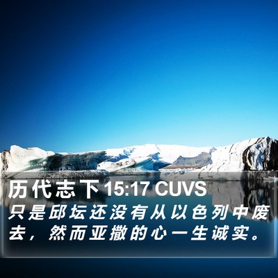 历 代 志 下 15:17 CUVS Bible Verse Image