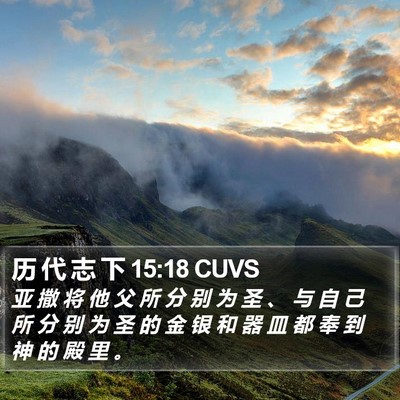 历 代 志 下 15:18 CUVS Bible Verse Image