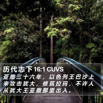 历 代 志 下 16:1 CUVS Bible Verse Image