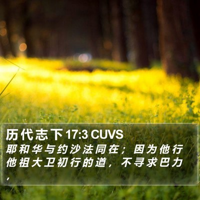 历 代 志 下 17:3 CUVS Bible Verse Image