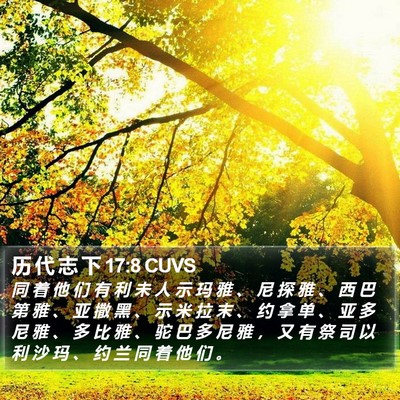 历 代 志 下 17:8 CUVS Bible Verse Image