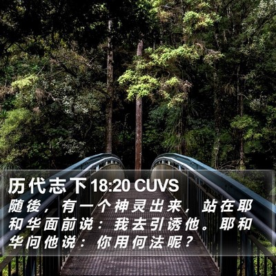 历 代 志 下 18:20 CUVS Bible Verse Image