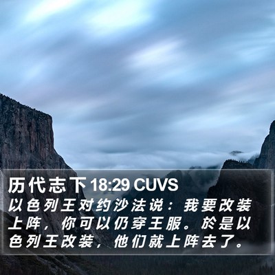 历 代 志 下 18:29 CUVS Bible Verse Image