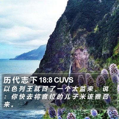历 代 志 下 18:8 CUVS Bible Verse Image