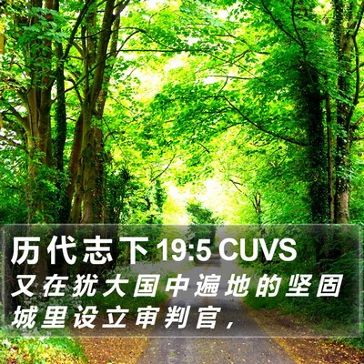 历 代 志 下 19:5 CUVS Bible Verse Image