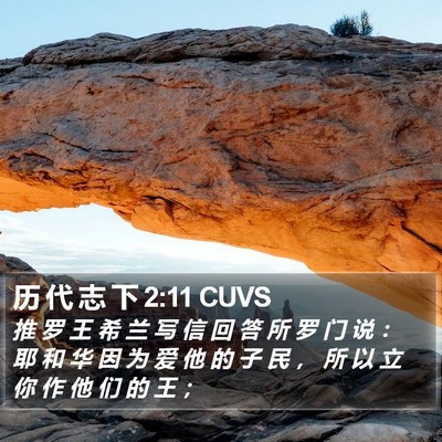 历 代 志 下 2:11 CUVS Bible Verse Image