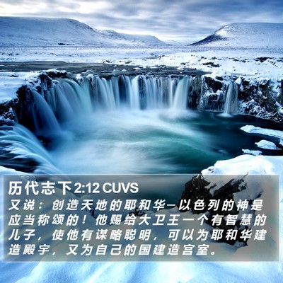 历 代 志 下 2:12 CUVS Bible Verse Image