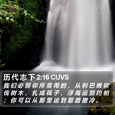历 代 志 下 2:16 CUVS Bible Verse Image