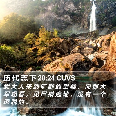 历 代 志 下 20:24 CUVS Bible Verse Image