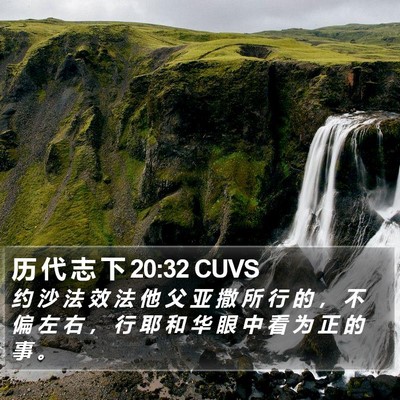 历 代 志 下 20:32 CUVS Bible Verse Image