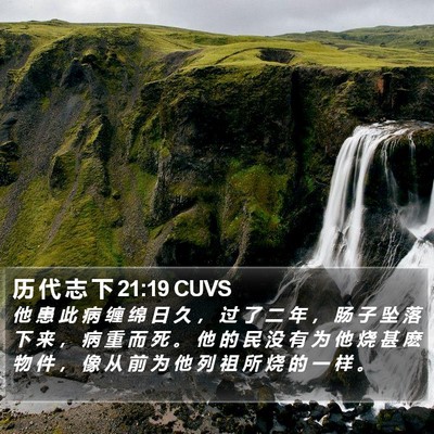 历 代 志 下 21:19 CUVS Bible Verse Image