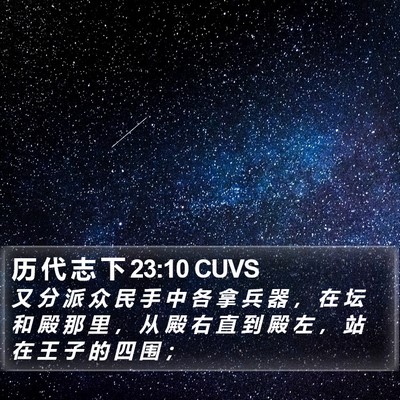 历 代 志 下 23:10 CUVS Bible Verse Image
