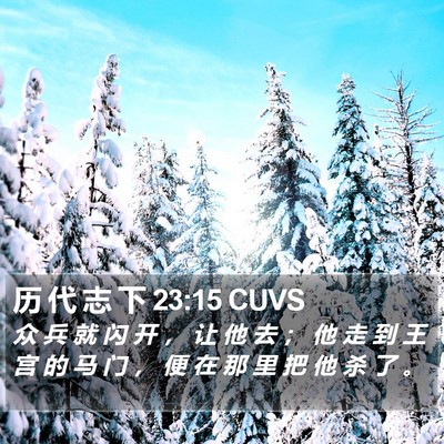 历 代 志 下 23:15 CUVS Bible Verse Image
