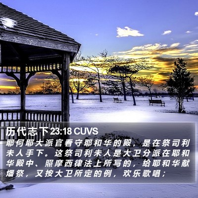 历 代 志 下 23:18 CUVS Bible Verse Image