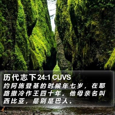 历 代 志 下 24:1 CUVS Bible Verse Image