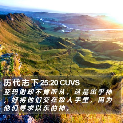 历 代 志 下 25:20 CUVS Bible Verse Image