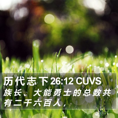 历 代 志 下 26:12 CUVS Bible Verse Image