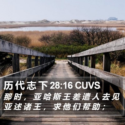 历 代 志 下 28:16 CUVS Bible Verse Image