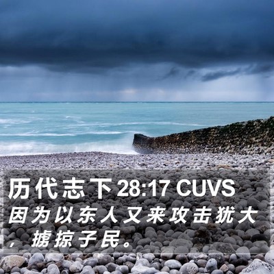历 代 志 下 28:17 CUVS Bible Verse Image