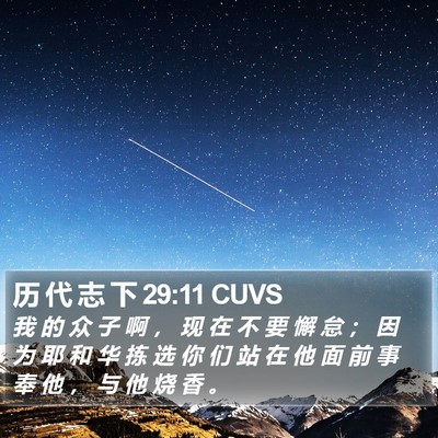 历 代 志 下 29:11 CUVS Bible Verse Image