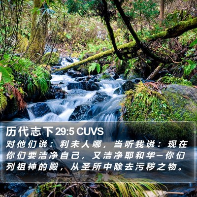 历 代 志 下 29:5 CUVS Bible Verse Image