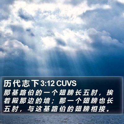 历 代 志 下 3:12 CUVS Bible Verse Image