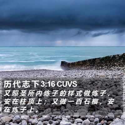 历 代 志 下 3:16 CUVS Bible Verse Image