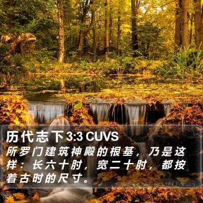历 代 志 下 3:3 CUVS Bible Verse Image