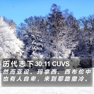 历 代 志 下 30:11 CUVS Bible Verse Image