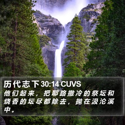 历 代 志 下 30:14 CUVS Bible Verse Image