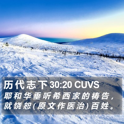 历 代 志 下 30:20 CUVS Bible Verse Image