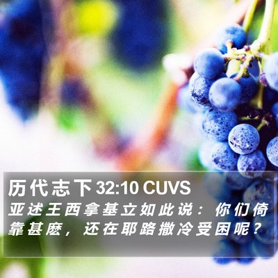 历 代 志 下 32:10 CUVS Bible Verse Image