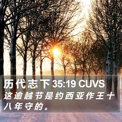 历 代 志 下 35:19 CUVS Bible Verse Image