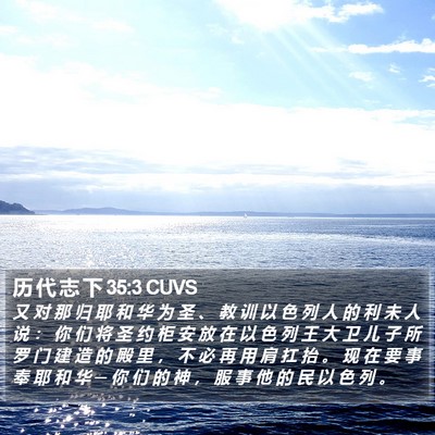 历 代 志 下 35:3 CUVS Bible Verse Image