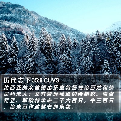 历 代 志 下 35:8 CUVS Bible Verse Image