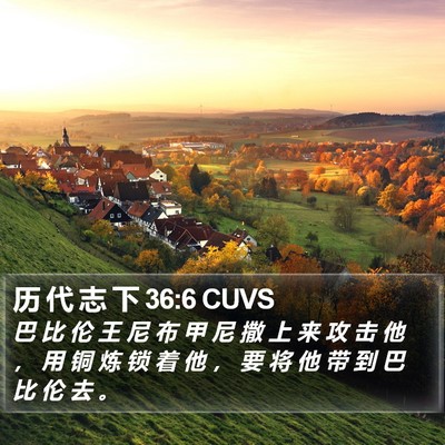 历 代 志 下 36:6 CUVS Bible Verse Image