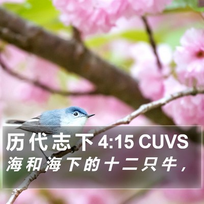 历 代 志 下 4:15 CUVS Bible Verse Image