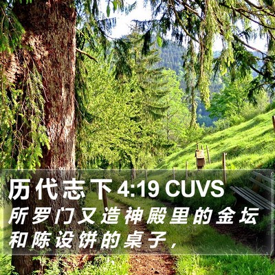 历 代 志 下 4:19 CUVS Bible Verse Image