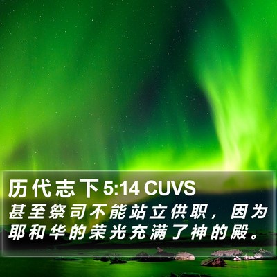 历 代 志 下 5:14 CUVS Bible Verse Image