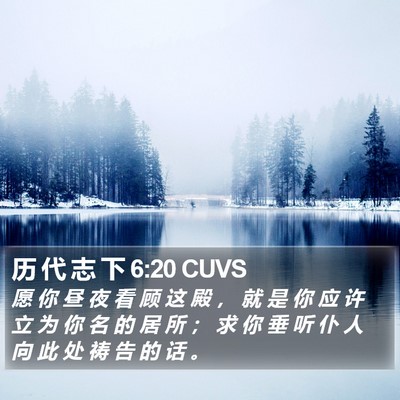 历 代 志 下 6:20 CUVS Bible Verse Image