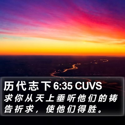 历 代 志 下 6:35 CUVS Bible Verse Image