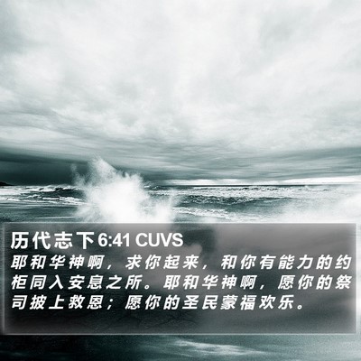 历 代 志 下 6:41 CUVS Bible Verse Image