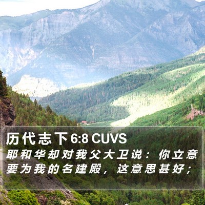 历 代 志 下 6:8 CUVS Bible Verse Image