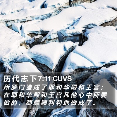 历 代 志 下 7:11 CUVS Bible Verse Image