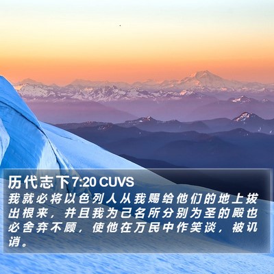 历 代 志 下 7:20 CUVS Bible Verse Image
