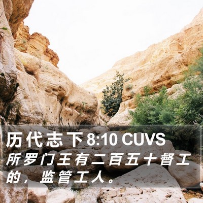 历 代 志 下 8:10 CUVS Bible Verse Image