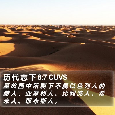 历 代 志 下 8:7 CUVS Bible Verse Image